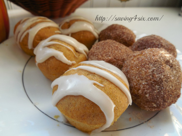 Baked Pumpkin Spice Donut Holes | Saving 4 Six