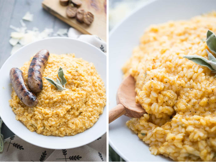 Easy Pumpkin Risotto with Italian Sausage | Lemons for Lulu